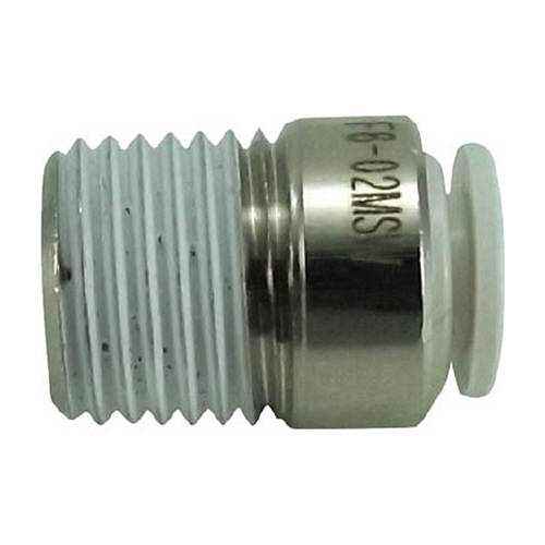 ﾀｯﾁｺﾈｸﾀｰﾌｧｲﾌﾞ 六角穴付ﾒｲﾙｺﾈｸﾀｰ W(白)6mm･R1/4 1個画像