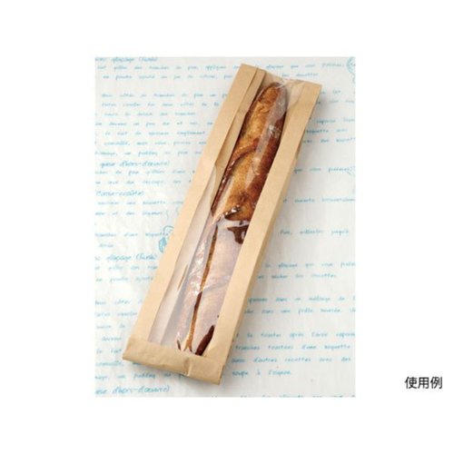 バケット袋 無地フェネット(茶) 窓付 No.105(中) 大阪ポリヱチレン 大阪ポリエチレン販売画像