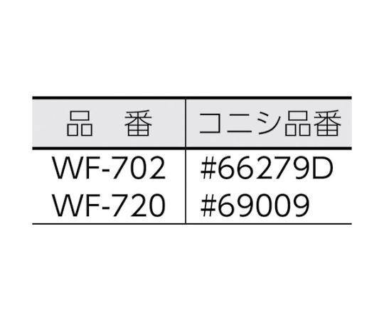 ボンドSSテープ　WF702　ホワイト　#66279D 正面から撮影されたテープのパッケージ、角がやや丸みを帯びた形状が確認できる。