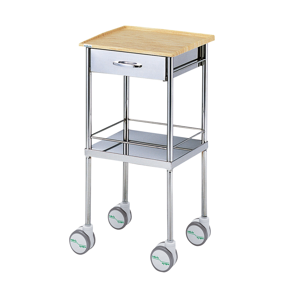 ナビスメイトワゴン(天板木目タイプ)引出付 458×406×867mm画像