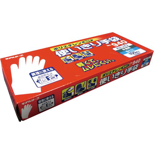 ポリエチレン手袋　Ｎｏ．９４０　Ｓ１００枚×２４箱画像