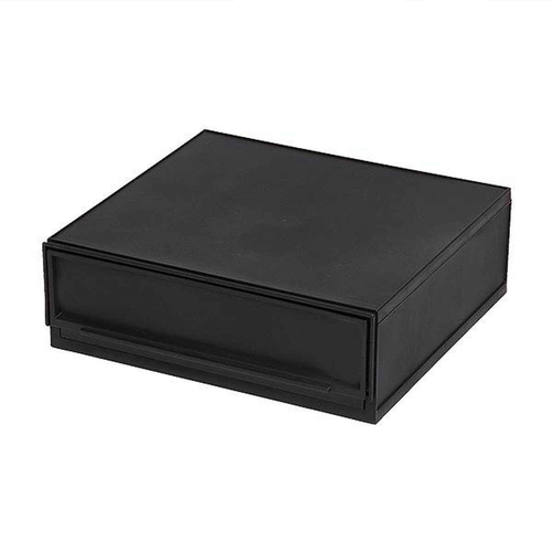 収納ケース ナチュラ クリアモジュール SW 約 幅38×奥行36×高さ13cm ブラック画像