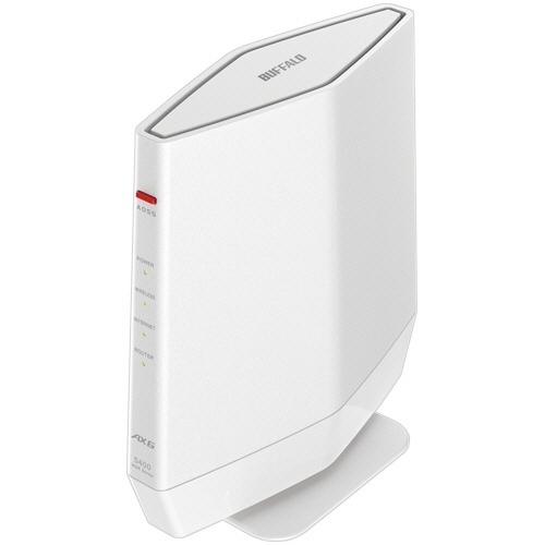 AirStation　無線LAN親機　11ax/ac/n/a/g/b　4803+573Mbps　1台 斜め上から撮影された装置の全体像