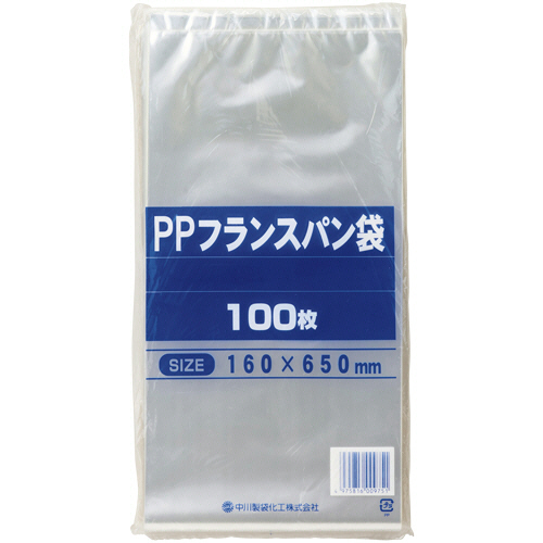 PPﾌﾗﾝｽﾊﾟﾝ袋 650×160mm 1ｾｯﾄ(300枚:100枚×3ﾊﾟｯｸ)画像