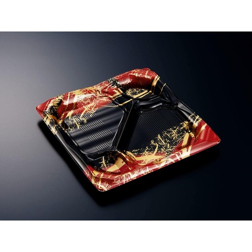 中央化学 弁当容器 CT 波音V 22-22C きやまR-BK 本体画像