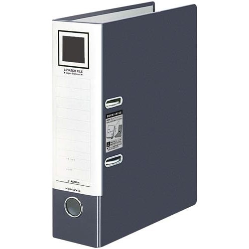 レバッチファイル　Ａ４縦　背幅７６ｍｍ　濃灰　５冊画像