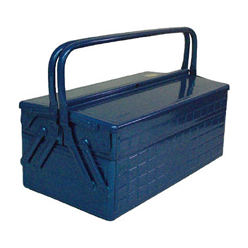 2段式ﾂｰﾙﾎﾞｯｸｽ(ﾄﾚｰ付) ﾌﾞﾙｰ 412×220×289mm 1個画像