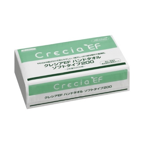 クレシアＥＦハンドタオルソフト　２００Ｗ×５個画像
