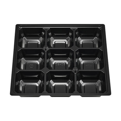 エフピコチューパ 仕出し弁当容器 紙ボックスMSD中仕切 80-80 D-1 黒 50枚画像