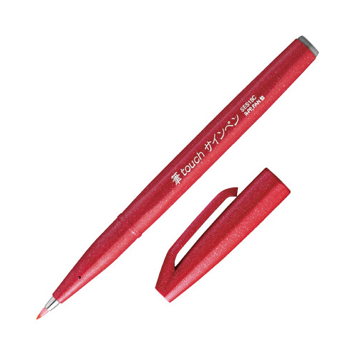 筆タッチサインペン　レッド画像