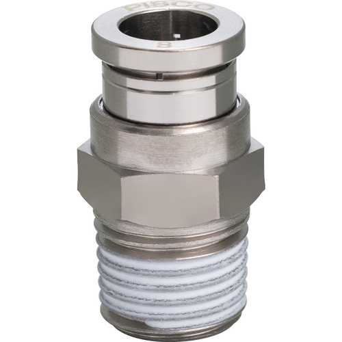 ﾁｭｰﾌﾞﾌｨｯﾃｨﾝｸﾞﾌﾞﾗｽｽﾄﾚｰﾄ ﾁｭｰﾌﾞ6ﾈｼﾞR1/8ｺﾞﾑHNBRｶﾊﾞｰ無 1個画像