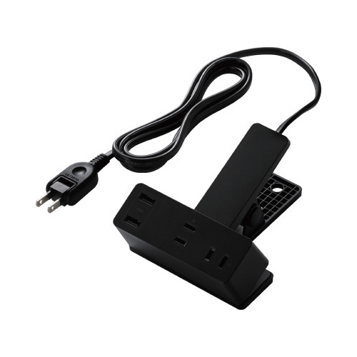 ＵＳＢクリップタップ　ＵＳＢＡ×２　１．５ｍ　黒画像