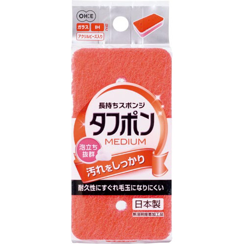 K タフポン ミディアム 2個入×5 パッケージの側面が見える状態で、鮮やかなグラフィックが強調されている。