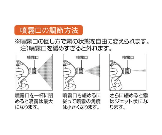 スプレーガン500ml　黄　ヘッドのみ 鮮やかな黄色のヘッドが正面から見える状態
