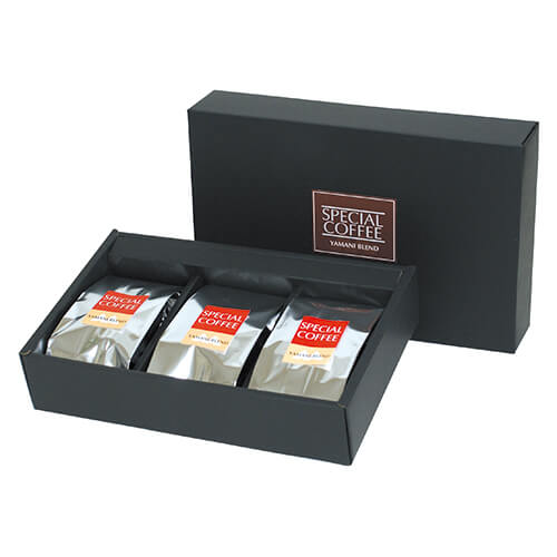 アルミ袋ギフト箱　３ヶ入　黒画像