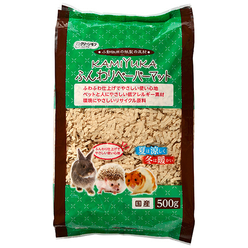 ｸﾘｰﾝﾓﾌ 小動物用床材 KAMIYUKAふんわりﾍﾟｰﾊﾟｰﾏｯﾄ 500g 1ﾊﾟｯｸ画像