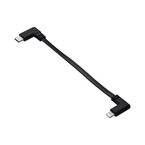 ｉＰｈｏｎｅ充電ケーブル　フラット　０．１ｍ　黒