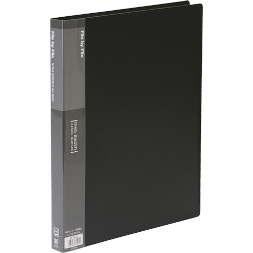 ﾘﾝｸﾞﾊﾞｲﾝﾀﾞｰ A4ﾀﾃ 30穴 30枚収容 背幅25mm ﾀﾞｰｸｸﾞﾚｰ 1冊