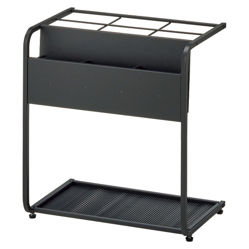 LASｼﾘｰｽﾞ 傘立て 長傘36本+折畳傘9本 W450×D300×H500mm ｻﾃﾝﾌﾞﾗｯｸ 1台画像