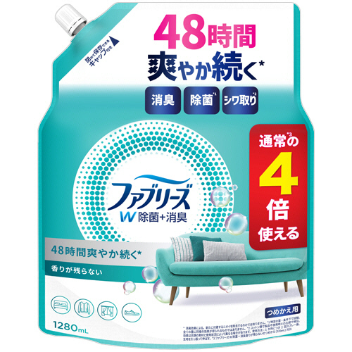 ﾌｧﾌﾞﾘｰｽﾞ ﾀﾞﾌﾞﾙ除菌 つめかえ用4回分 超BIG特大 1280mL 1個画像