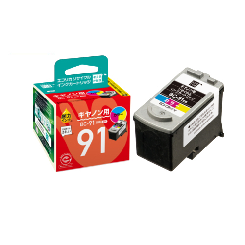 ﾘｻｲｸﾙｲﾝｸｶｰﾄﾘｯｼﾞ (染料) [ｷﾔﾉﾝ:BC-91互換] ECI-C91C-V 1個画像