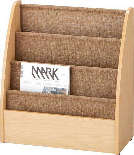 ペーパーコード製マガジンラック　ブラウン　３段画像