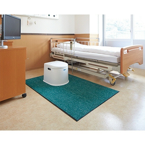 消臭抗菌マット　900×1500mm　グレー　1枚 柔らかなグレーのマットが平らに敷かれた状態