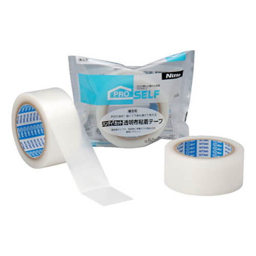 ニトムズ ハンディカット透明布粘着テープ 50mm×25m J5430画像