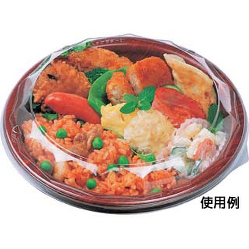 惣菜容器 グルメボウル-20 本体 ひだブラウン エフピコ ひだ模様が施されたブラウンの容器が数個並んでいる状態