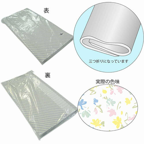 包装紙 Ｈ判 半才 ペールフラワー 淡いパステルの小花柄が繰り返された薄手の紙が数枚重ねられている様子