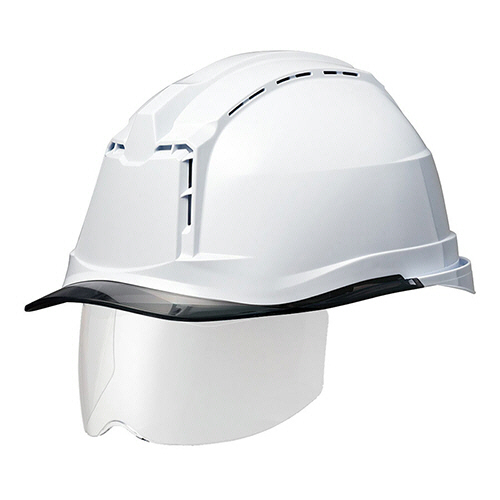 PC製ﾍﾙﾒｯﾄ(αﾗｲﾅｰ･ｸﾘｱﾊﾞｲｻﾞｰ･ｼｰﾙﾄﾞ面･通気孔) ﾎﾜｲﾄ/ｽﾓｰｸ 1個画像