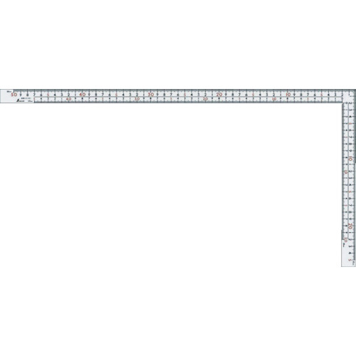曲尺 ﾎﾜｲﾄ厚手広巾30cm表裏同目8段目盛 1本画像