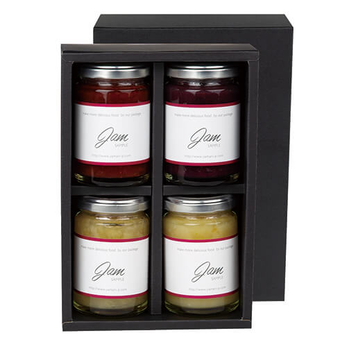 広口瓶Ｍ×４本箱黒画像