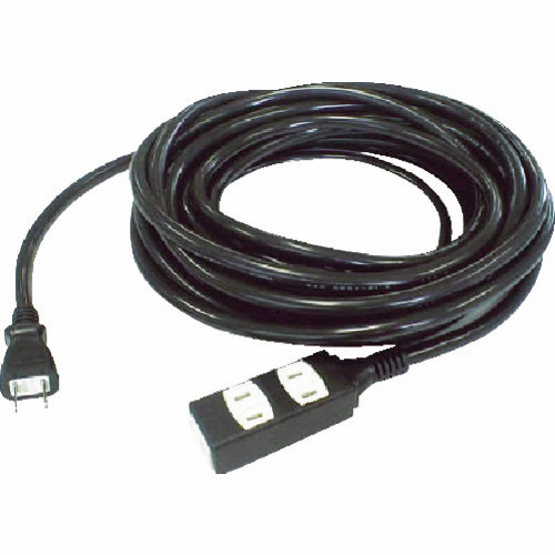 ｿﾌﾄﾀｲﾌﾟﾌﾟﾗｸﾞ 3個口ﾀｯﾌﾟ型 10m ﾌﾞﾗｯｸ 1本画像