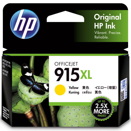 HP915XL ｲﾝｸｶｰﾄﾘｯｼﾞ ｲｴﾛｰ 3YM21AA 1個画像