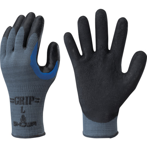 ｺﾞﾑ背抜き手袋 No330股付ｸﾞﾘｯﾌﾟ ﾌﾞﾗｯｸ Mｻｲｽﾞ 1組(3双)画像