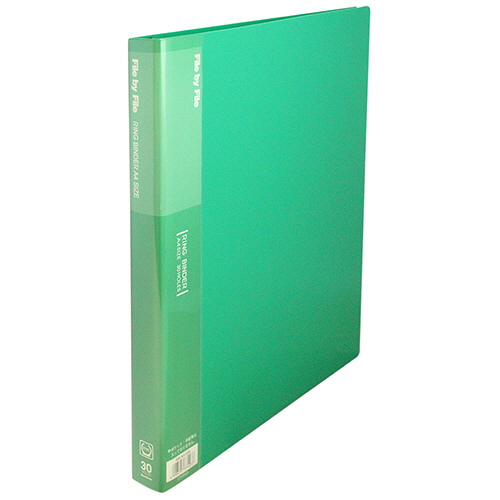 ﾘﾝｸﾞﾊﾞｲﾝﾀﾞｰ A4ﾀﾃ 30穴 30ﾎﾟｹｯﾄ 背幅25mm ｸﾞﾘｰﾝ 1ｾｯﾄ(30冊)画像