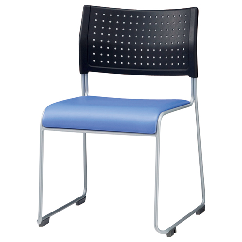 ｽﾀｯｷﾝｸﾞﾁｪｱ ﾊﾟｯﾄﾞ座ﾀｲﾌﾟ ﾌﾞﾙｰ 1脚画像