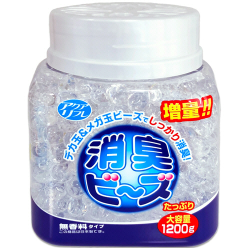 ｱｸｱﾘﾌﾚ 消臭ﾋﾞｰｽﾞ 無香料 本体 大容量 1200g 1個画像