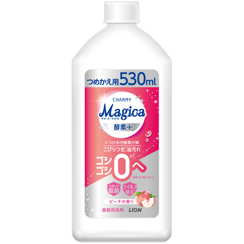CHARMY Magica 酵素ﾌﾟﾗｽ ﾌﾚｯｼｭﾋﾟｰﾁの香り つめかえ用 530mL 1本画像