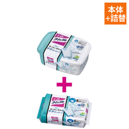 トイレクイックル　本体+詰替セット画像