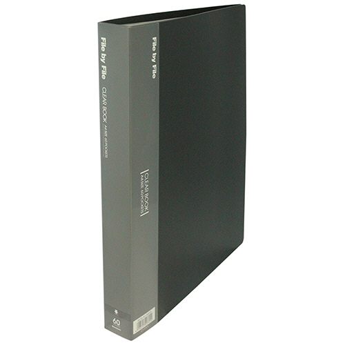 ｸﾘﾔｰﾌﾞｯｸ A4ﾀﾃ 60ﾎﾟｹｯﾄ 背幅35mm ﾀﾞｰｸｸﾞﾚｰ 1冊画像