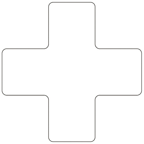 ﾌﾛｱｼｰﾙ 区画表示用 十字型 白 1ﾊﾟｯｸ(4ｼｰﾄ)画像