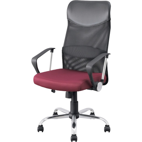 ＩＲＩＳ　５１７６６８　メッシュバックチェア　ハイバック　ＯＦＣーＭＢＨ－Ｒ　ボルドー画像