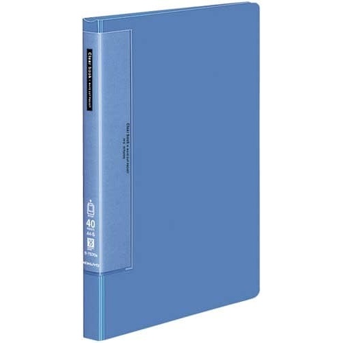 クリヤーブックＷＣ　固定式Ａ４縦４０Ｐ青４冊画像