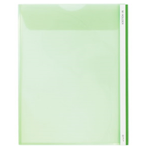 Mﾎﾙﾀﾞｰ A4ﾀﾃ 緑 ﾌﾀ付 1ｾｯﾄ(5枚)画像