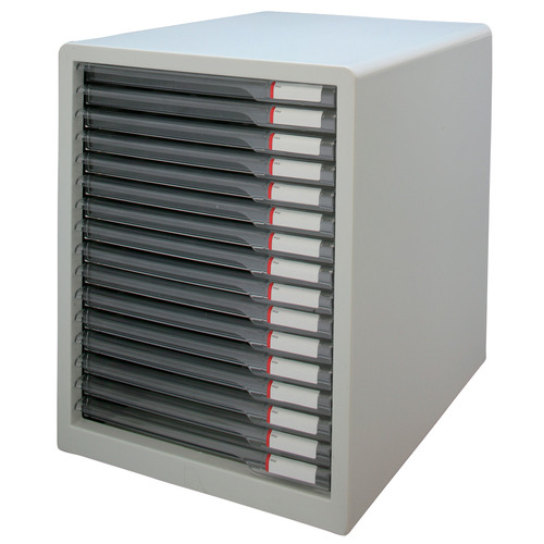 ﾚﾀｰｹｰｽ A4ﾀﾃ ｽﾘﾑ16段 ﾗｲﾄｸﾞﾚｰ 1台画像