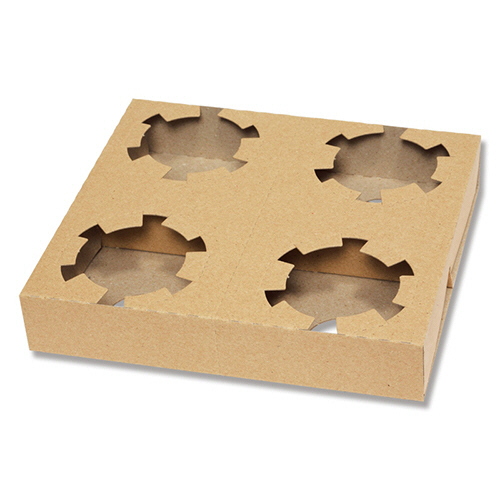 Dｶｯﾌﾟﾎﾙﾀﾞｰ 4個用 ｸﾗﾌﾄ 1ｾｯﾄ(200枚:50枚×4ﾊﾟｯｸ)画像