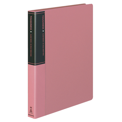 ｸﾘﾔｰﾌﾞｯｸ(ﾀﾌﾈｽ) 替紙式 A4ﾀﾃ 30穴 23ﾎﾟｹｯﾄ付属 背幅33mm ﾋﾟﾝｸ 1ｾｯﾄ(10冊)画像