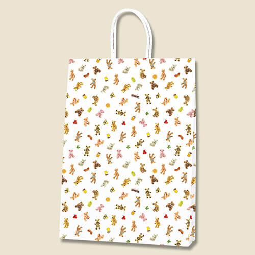 手提げ紙袋（プチベア・口折丸紐・幅320×マチ115×高さ450mm）画像